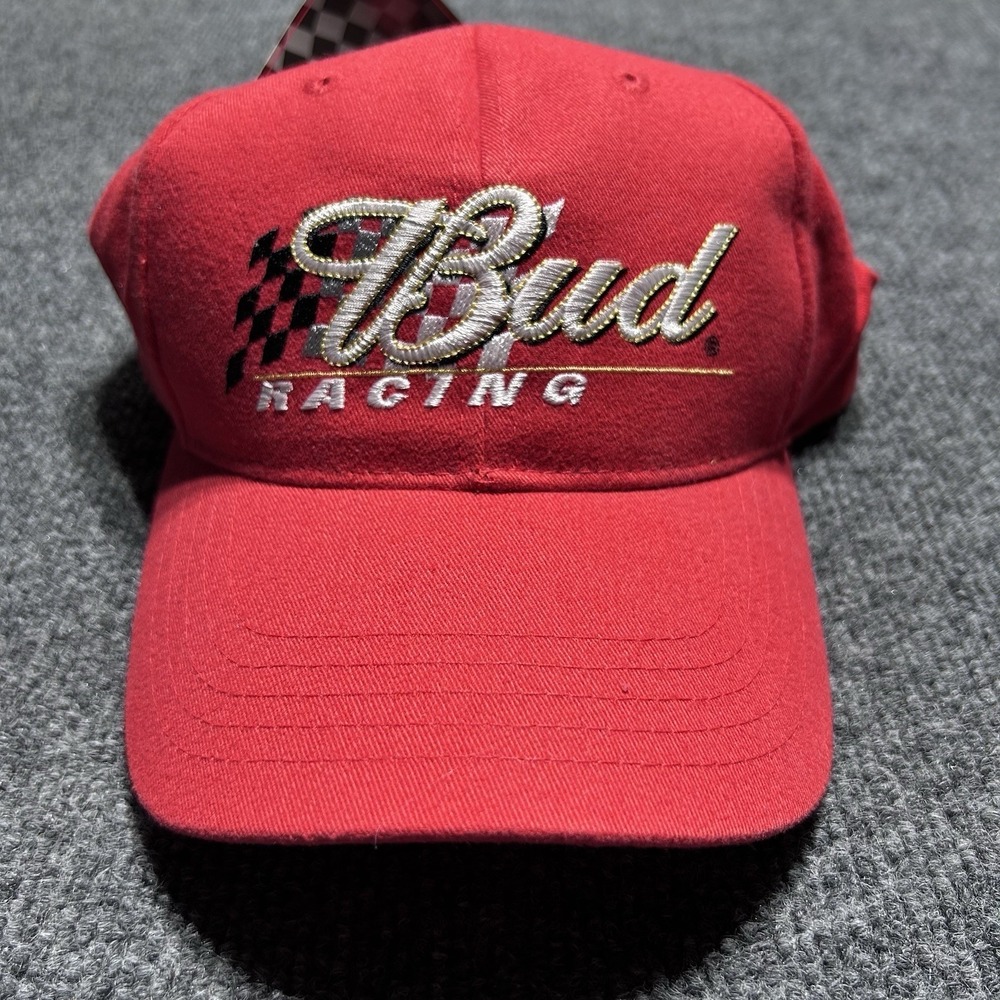 NWT Dale Earnhardt Jr #8 Bud Racing Hat Cap Red Strap Back Competitors View